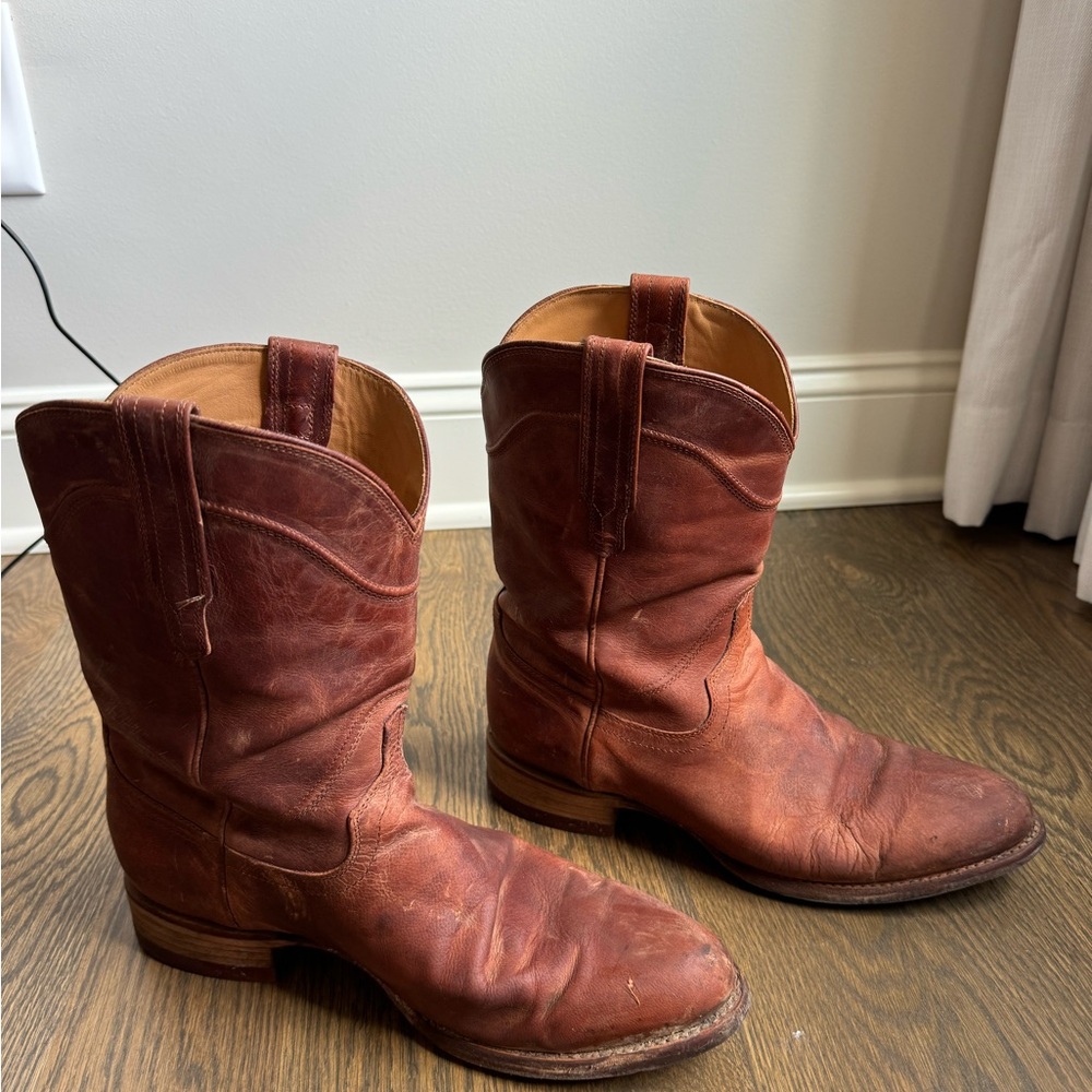 Tecovas Brown Leather Roper Boots